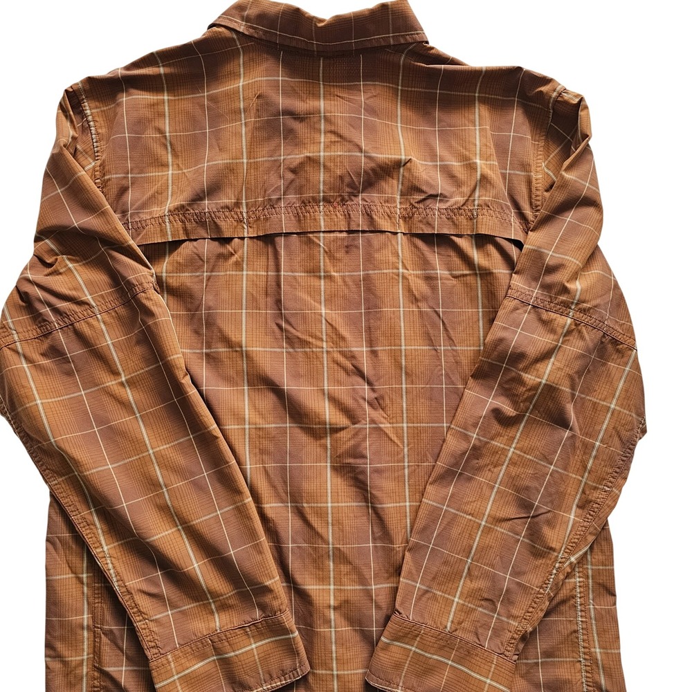 REI Co-Op Men's Shirt Large Button Down Long Sleeve Outdoors Casual, Rust Plaid - Picture 8 of 8